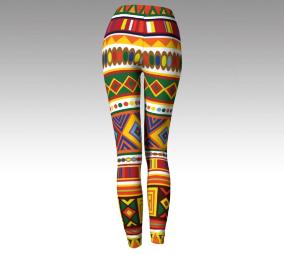 Ethnic African Art Pattern Dance Leggings - Yoga Pants