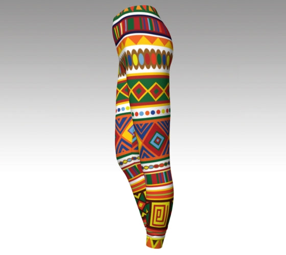 Ethnic African Art Pattern Dance Leggings - Yoga Pants