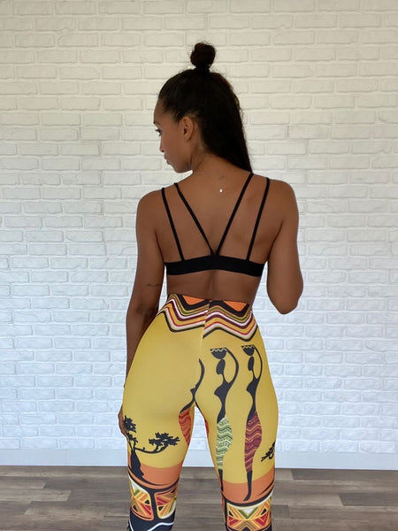 Traditional African Patterns high waisted Dance Leggings - Yoga pants